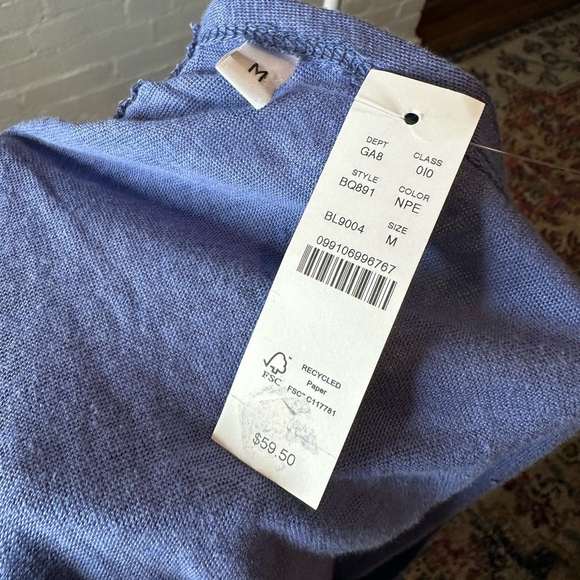 NWT J.Crew 100% Linen Halter Tie Strap Flowy Tank Top - Picture 9 of 10